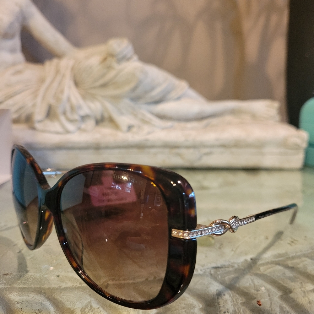 Tiffany & Co TF4126 Sunglasses Infinity Havanah Cat Eye Luxury Designer #123 - Picture 7 of 9